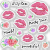 Lipstick Distributor Kiss Planner Sticker Velletje (Voorkant)