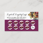 Lipstick Distributor Loyalty Punch Kaart Plain Bac (Voorkant)