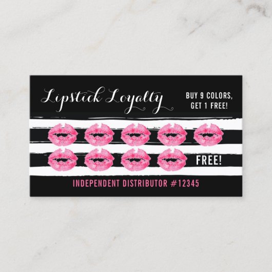 Lipstick Distributor Loyalty Punch Kiss Plain Back (Voorkant)