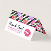 Lipstick Distributor Loyalty Stamp Kiss Dank u Kaart (Voorkant)