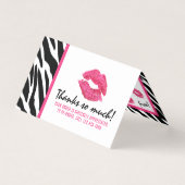 Lipstick Distributor Loyalty Stamp Kiss Dank u Kaart (Voorkant)