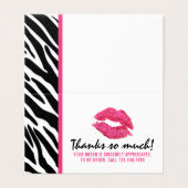Lipstick Distributor Loyalty Stamp Kiss Dank u Kaart (Buitenkant ongevouwen)