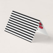 Lipstick Distributor Loyalty Stamp Kiss Dank u Kaart (Achterkant)