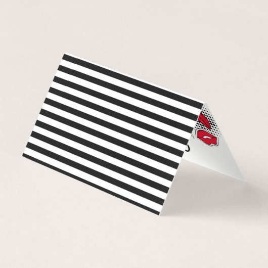 Lipstick Distributor Loyalty Stamp Kiss Dank u Kaart (Achterkant)