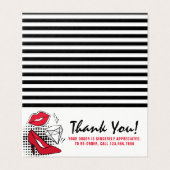 Lipstick Distributor Loyalty Stamp Kiss Dank u Kaart (Buitenkant ongevouwen)