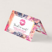 Lipstick Distributor Loyalty Stamp Kiss Dank u Kaart (Voorkant)