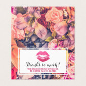 Lipstick Distributor Loyalty Stamp Kiss Dank u Kaart (Buitenkant ongevouwen)
