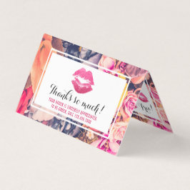 Lipstick Distributor Loyalty Stamp Kiss Dank u Kaart