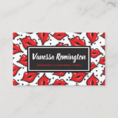 Lipstick Distributor Loyalty Stamp Red Lips Kiss (Voorkant)