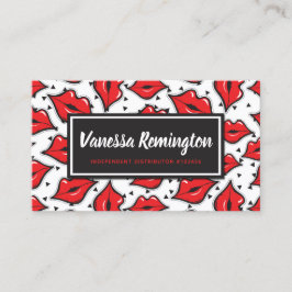 Lipstick Distributor Loyalty Stamp Red Lips Kiss