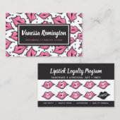 Lipstick Distributor Loyalty Stamp Roze Lips Kiss (Voorkant / Achterkant)