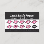 Lipstick Distributor Loyalty Stamp Roze Lips Kiss (Achterkant)