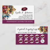 Lipstick Distributor Modern Floral Loyalty Punch (Voorkant / Achterkant)
