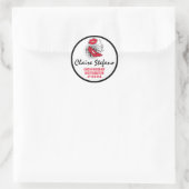 Lipstick Distributor Modern Glamor Beauty Kiss Ronde Sticker (Tas)