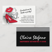 Lipstick Distributor Modern Glamor Beauty Kiss Visitekaartje (Voorkant / Achterkant)