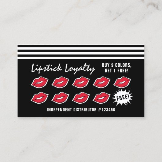 Lipstick Distributor Modern Glamor Loyalty Stamp (Achterkant)
