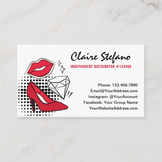 Lipstick Distributor Modern Glamor Loyalty Stamp (Voorkant)