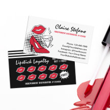 Lipstick Distributor Modern Glamor Loyalty Stamp