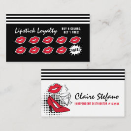 Lipstick Distributor Modern Glamor Loyalty Stamp