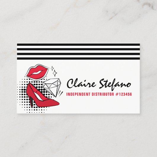 Lipstick Distributor Modern Glamor Loyalty Stamp (Achterkant)