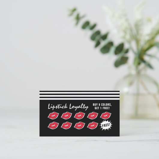 Lipstick Distributor Modern Glamor Loyalty Stamp (Staand voorkant)