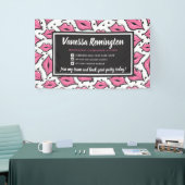 Lipstick Distributor Pink Kiss Party / Trade Show Spandoek (Beurs)