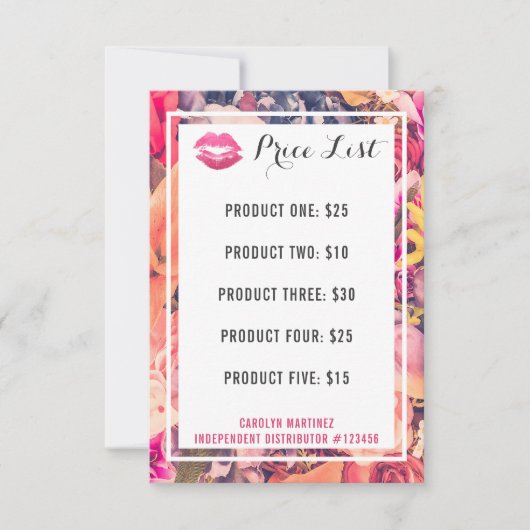 Lipstick Distributor Price List Floral Kiss Lips (Voorkant)