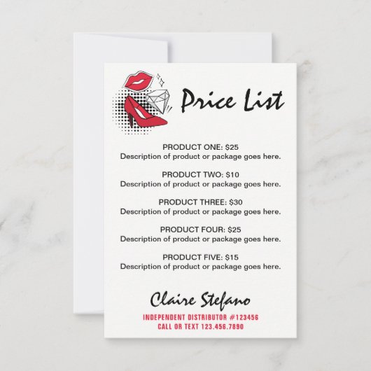 Lipstick Distributor Price List Moderne Lips Kiss (Voorkant)