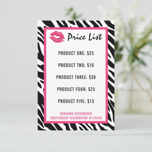 Lipstick Distributor Price List Zebra Kiss Lips (Staand voorkant)