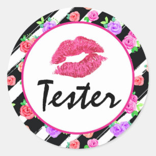 Lipstick Distributor Product Tester Glam Roos Kiss Ronde Sticker