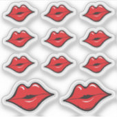Lipstick Distributor Red Kiss Kissing Lips Planner Sticker (Voorkant)
