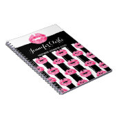 Lipstick Distributor Roze Lips Kus Gepersonaliseer Notitieboek (Rechterzijde)