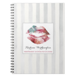 Lipstick Distributor Watercolor Kus Persoonlijk Notitieboek