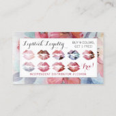 Lipstick Distributor Waterverf Kiss Loyalty Stamp (Achterkant)