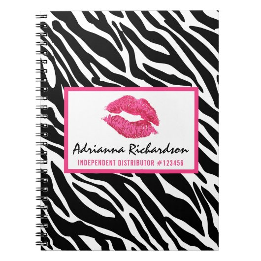 Lipstick Distributor Zebra Kiss Lips - Aangepast Notitieboek (Voorkant)