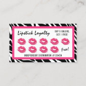 Lipstick Distributor Zebra Kiss Lips Loyalty Punch (Achterkant)