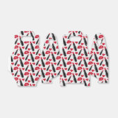 Lipstick en lips poka dot patroon bedankdoosjes (Uitgevouwen)