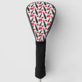 Lipstick en lips poka dot patroon golfheadcover (Voorkant)