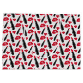 Lipstick en lips poka dot patroon groot cadeauzakje (Achterkant)