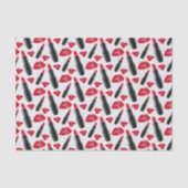 Lipstick en lips poka dot patroon tissuepapier (Voorkant)