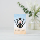 Lipstick en make-up spiegel | Mua Brushes Visitekaartje (Staand voorkant)