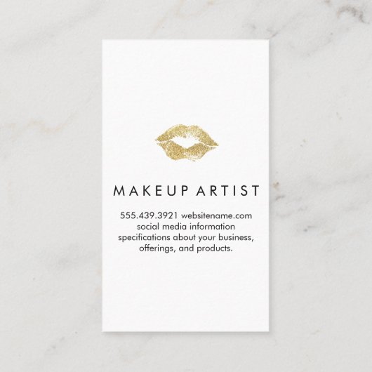 Lipstick en make-up spiegel | Mua Brushes Visitekaartje (Achterkant)