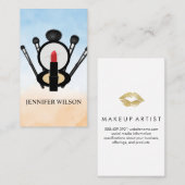 Lipstick en make-up spiegel | Mua Brushes Visitekaartje (Voorkant / Achterkant)