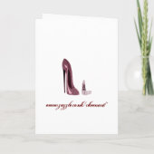 Lipstick en rode stiletto schoen (Achterkant)