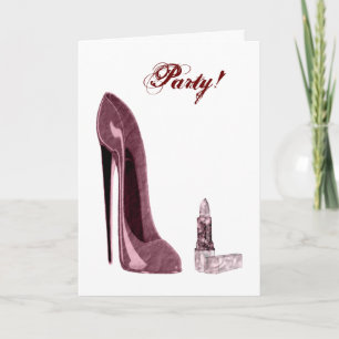 Lipstick en rode stiletto schoen
