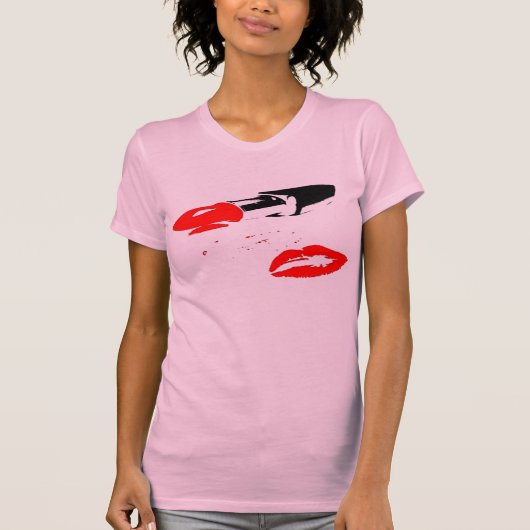 Lipstick en shirt Kisses (Voorkant)