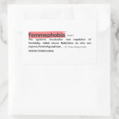 Lipstick FEMMEFOBIA-Sticker Rechthoekige Sticker (Tas)