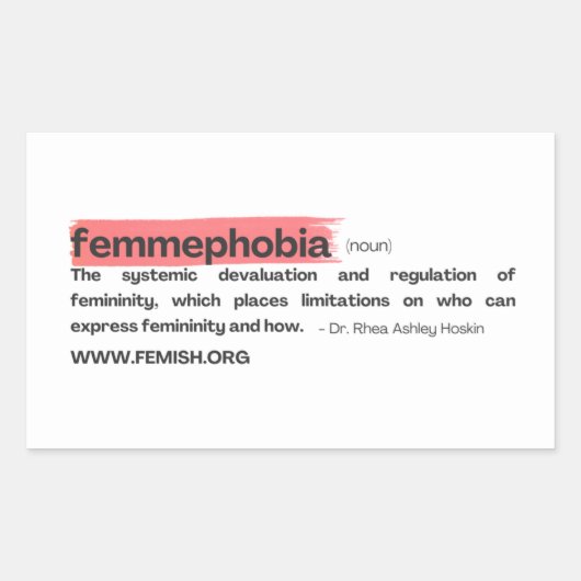 Lipstick FEMMEFOBIA-Sticker Rechthoekige Sticker (Voorkant)