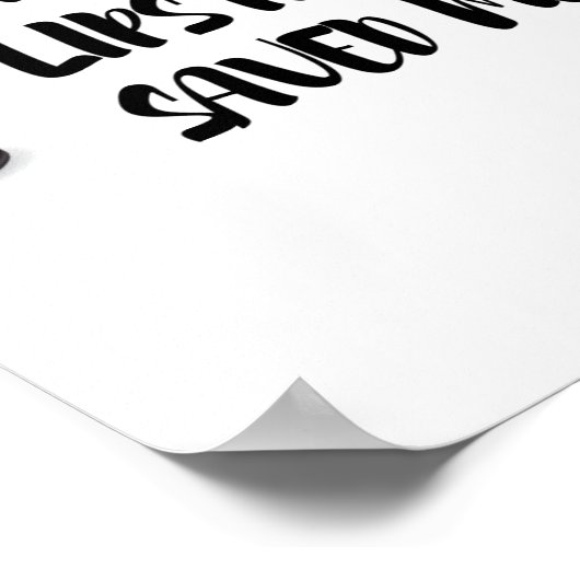 Lipstick heb ik gered van liefde poster (Hoek)