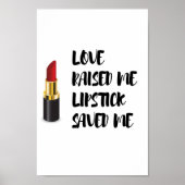 Lipstick heb ik gered van liefde poster (Voorkant)